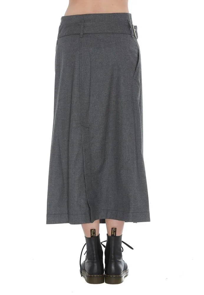 3.1 Phillip Lim Flannel Side Wrap Midi Skirt