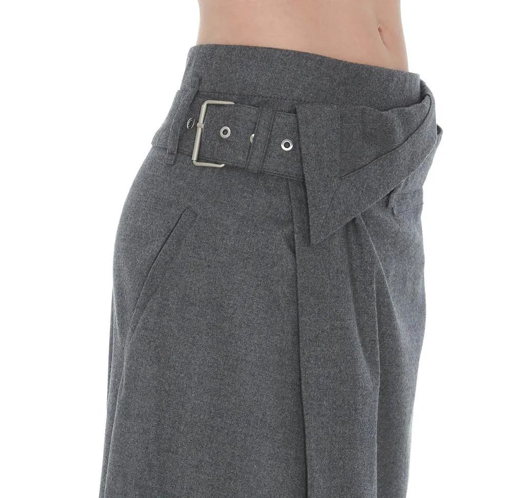 3.1 Phillip Lim Flannel Side Wrap Midi Skirt