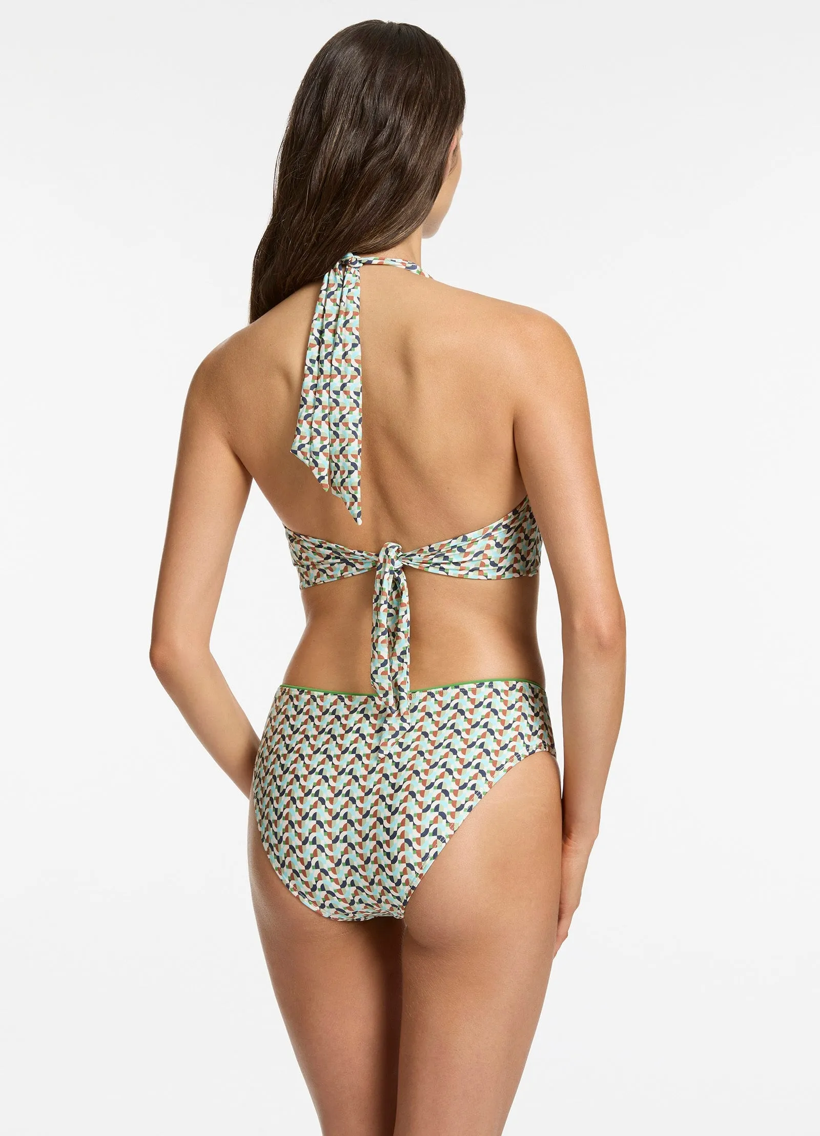 Acacia U Trim Halter Bikini Top - Multi
