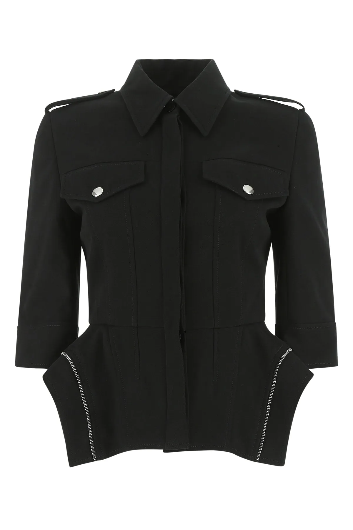 Alexander McQueen Ruffled Peplum Hem Shirt