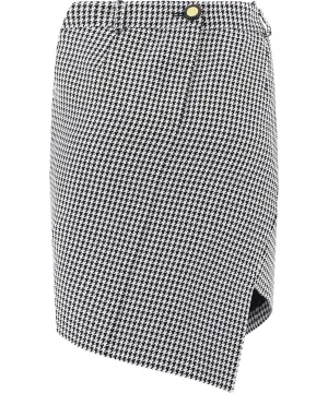 Balenciaga Houndstooth Wrap Skirt