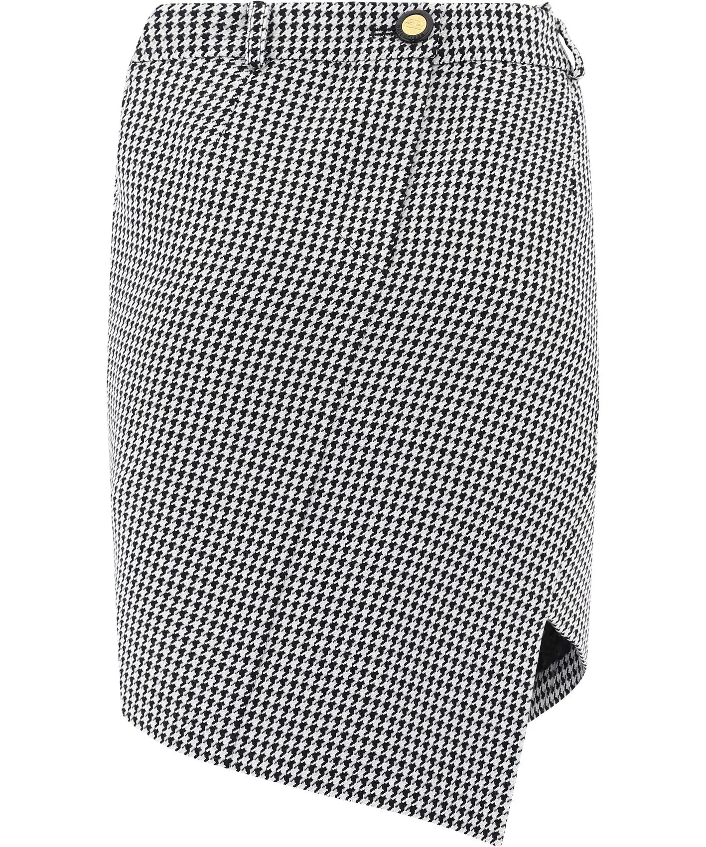 Balenciaga Houndstooth Wrap Skirt