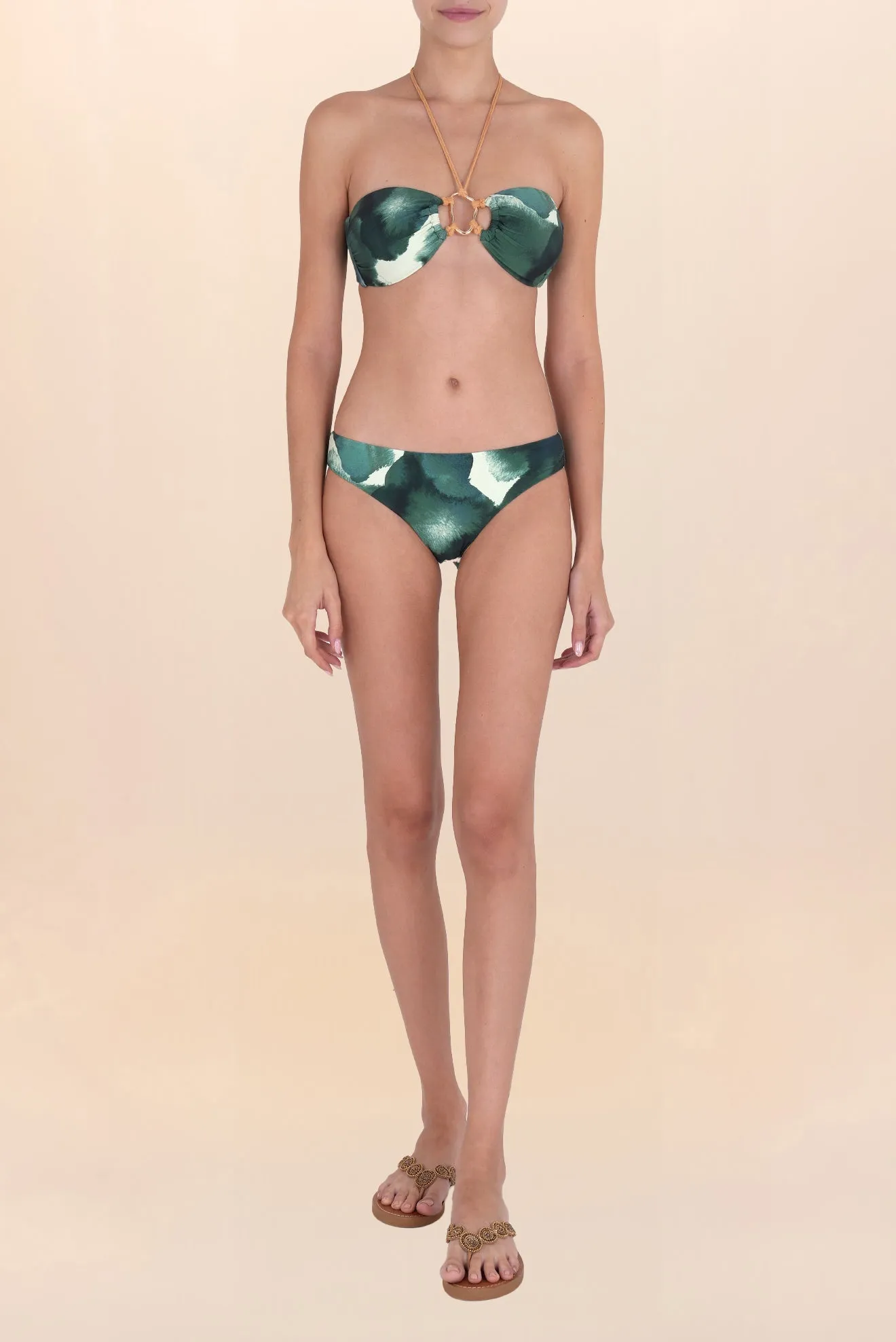 Bandeau Bikini Top with Decorative Accent Cluis