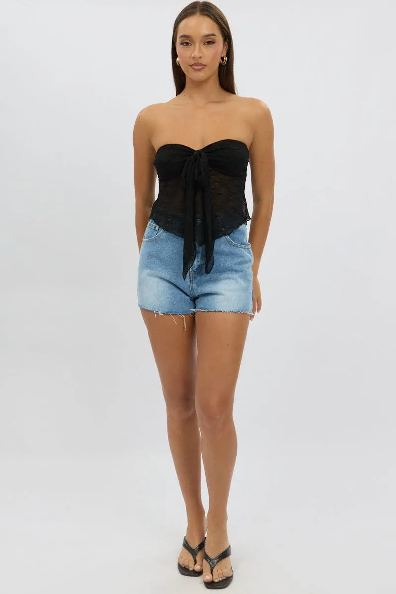 Black Boob Tube Top Lace