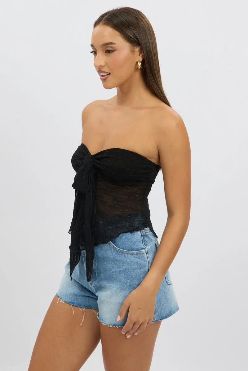 Black Boob Tube Top Lace