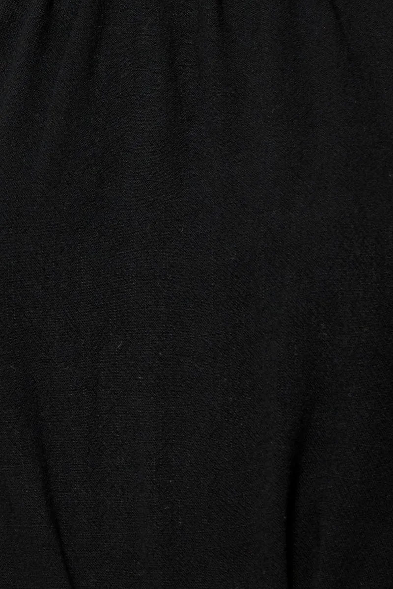Black Halter Top Sleeveless Tie Up