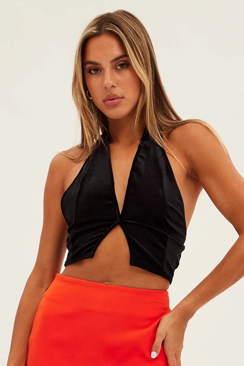 Black Halter Top