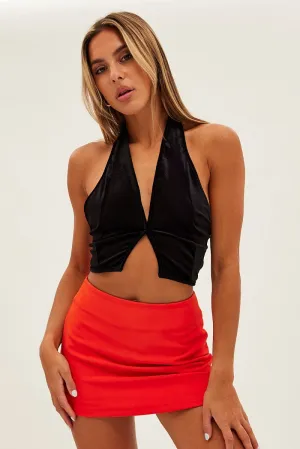 Black Halter Top