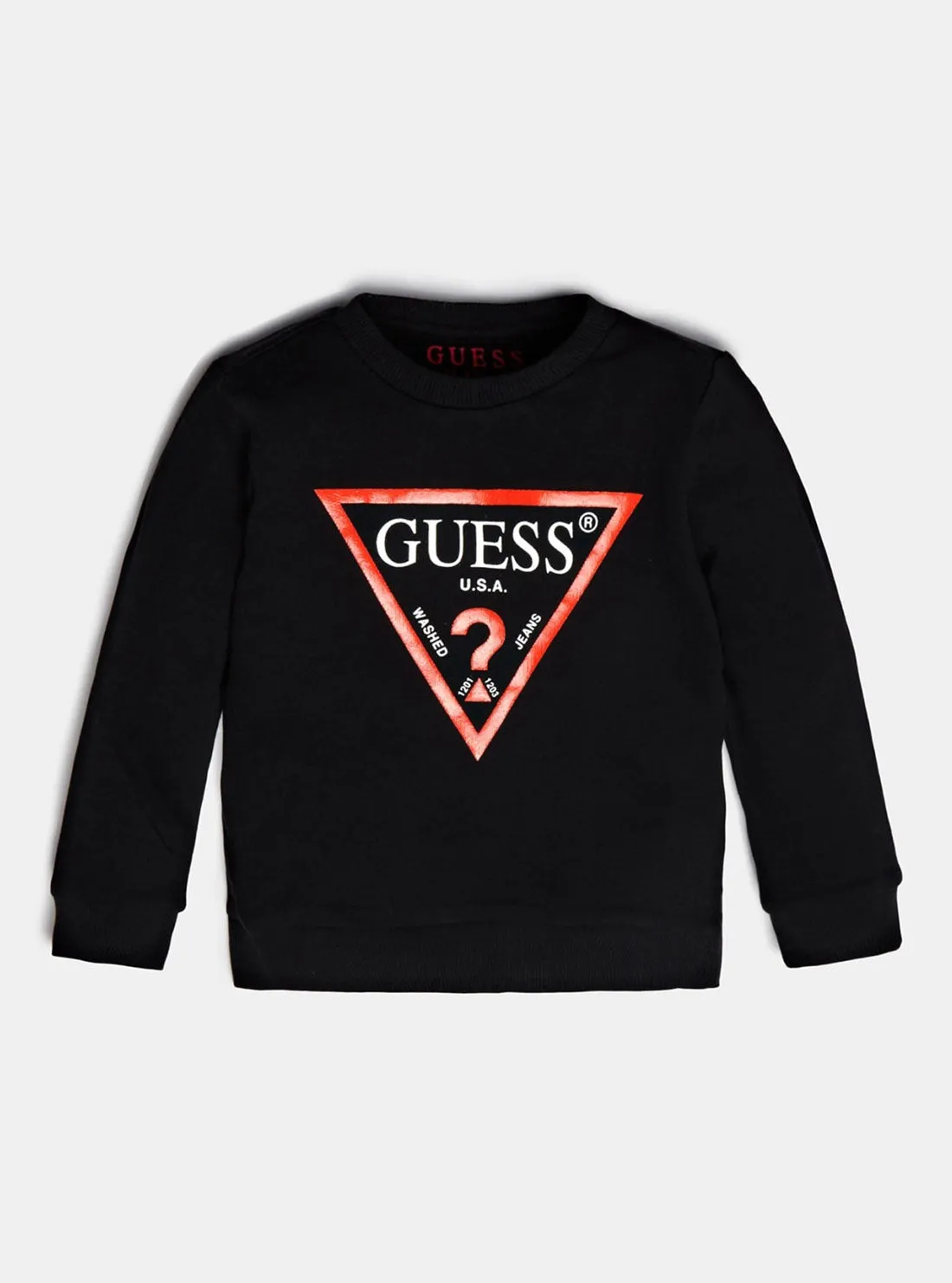 Black Long Sleeve Fleece Pullover Top (2-7)