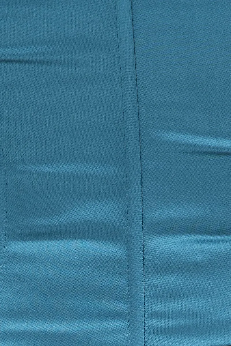 Blue Bandeau Top Crop