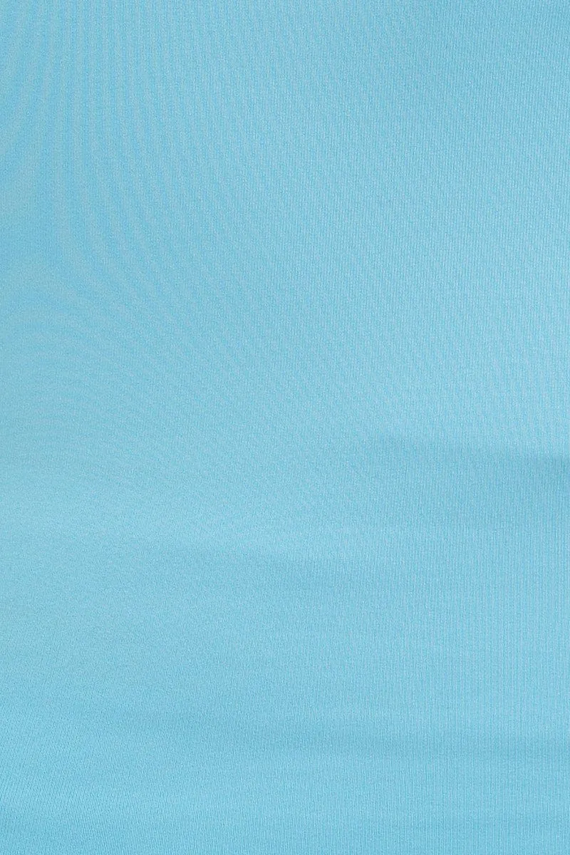 Blue Bandeau Top