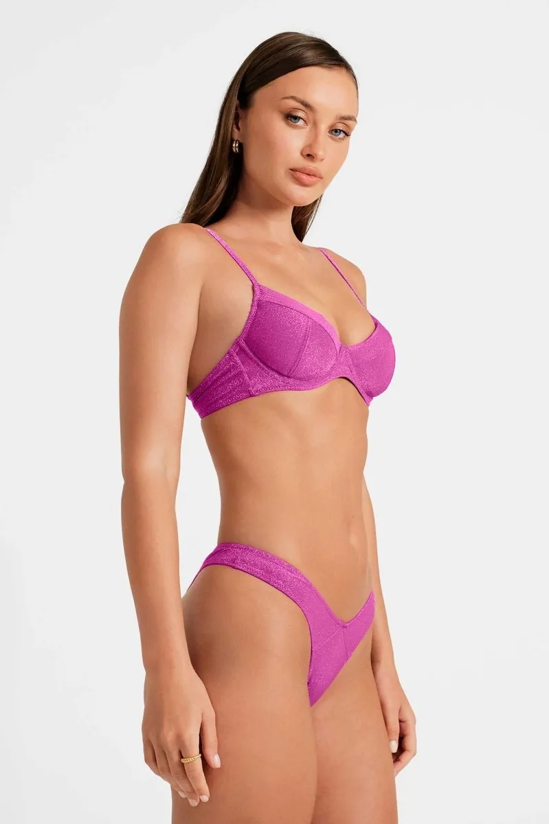 Cindy High Rise Cheeky Bottoms / Hollyhock Shimmer FINAL SALE