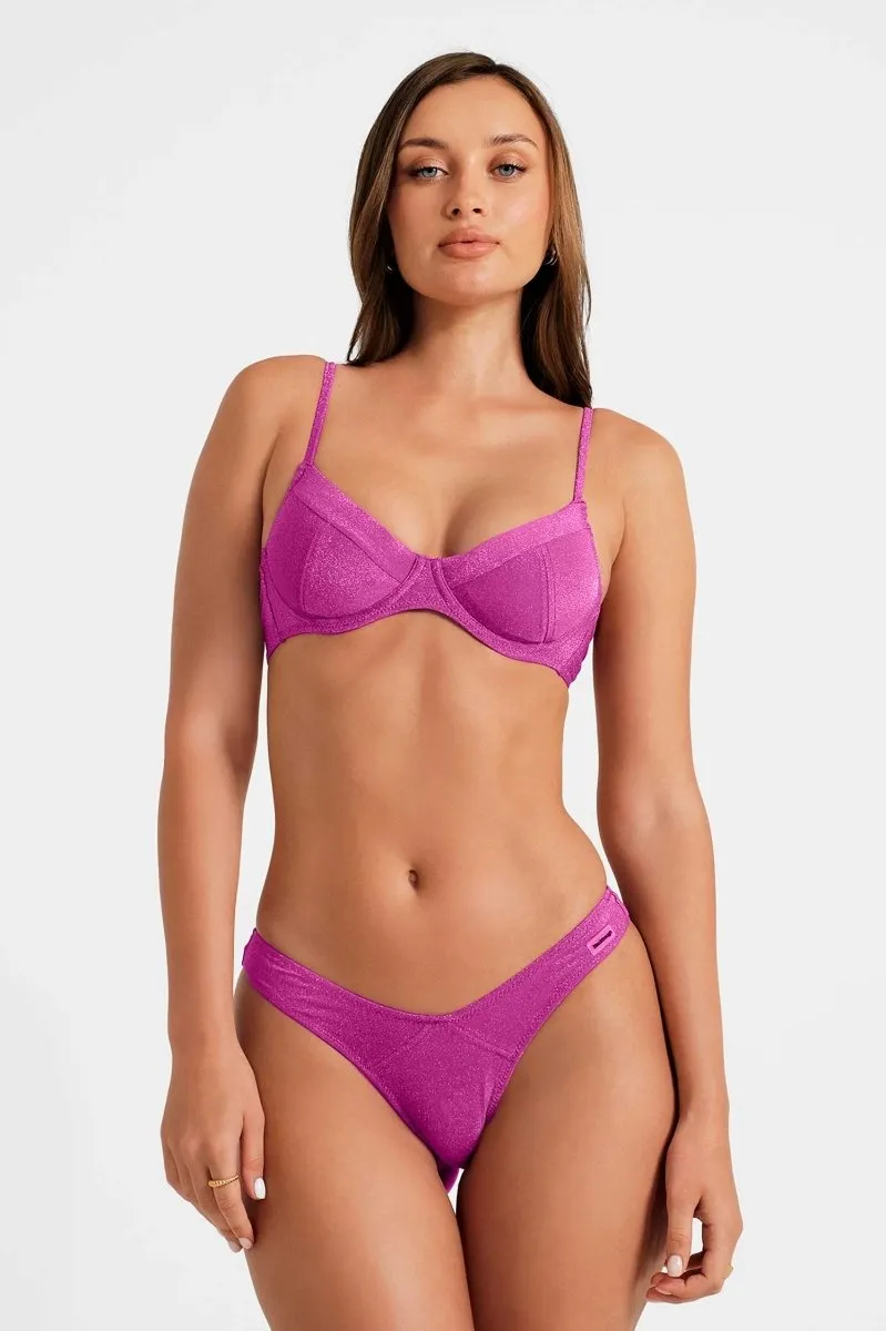 Cindy High Rise Cheeky Bottoms / Hollyhock Shimmer FINAL SALE