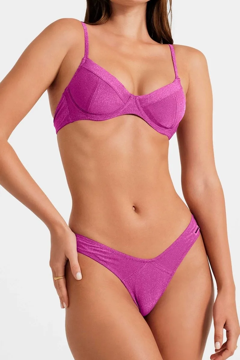 Cindy High Rise Cheeky Bottoms / Hollyhock Shimmer FINAL SALE