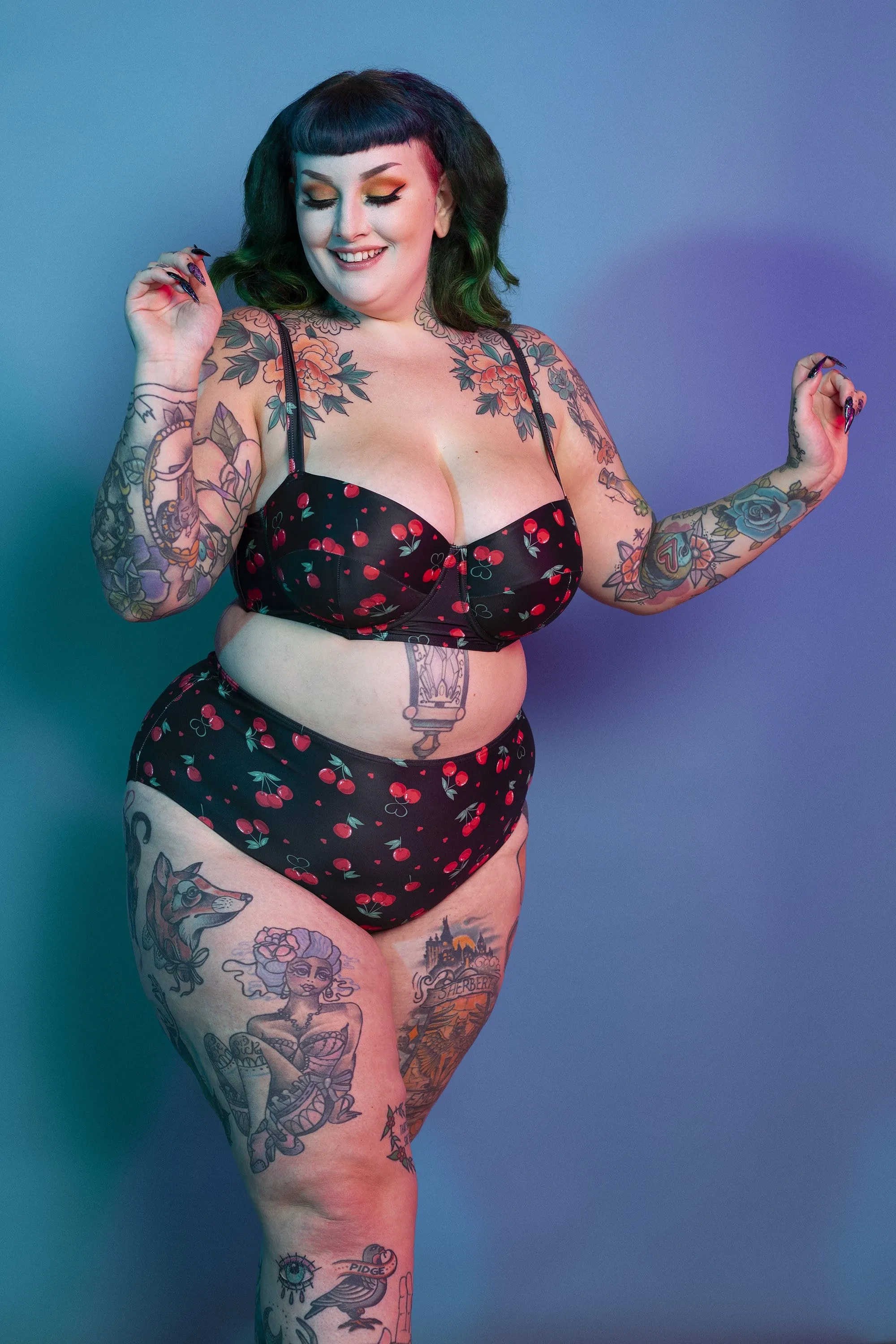 Collectif Cherry Love High Waist Brief