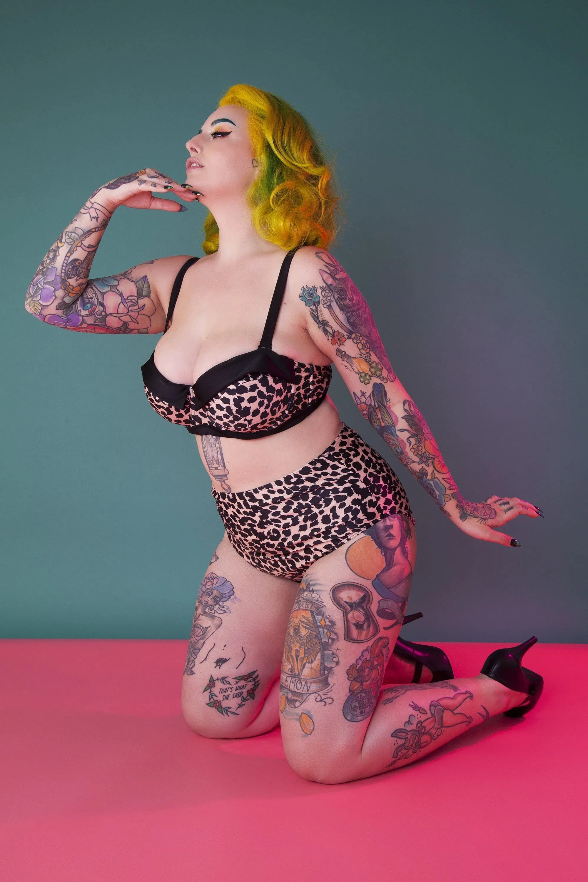 Collectif Leopard High waist brief