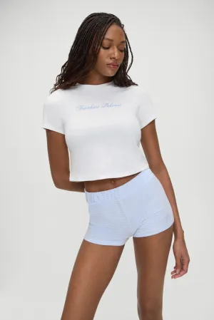 Collins Cropped T Shirt - White