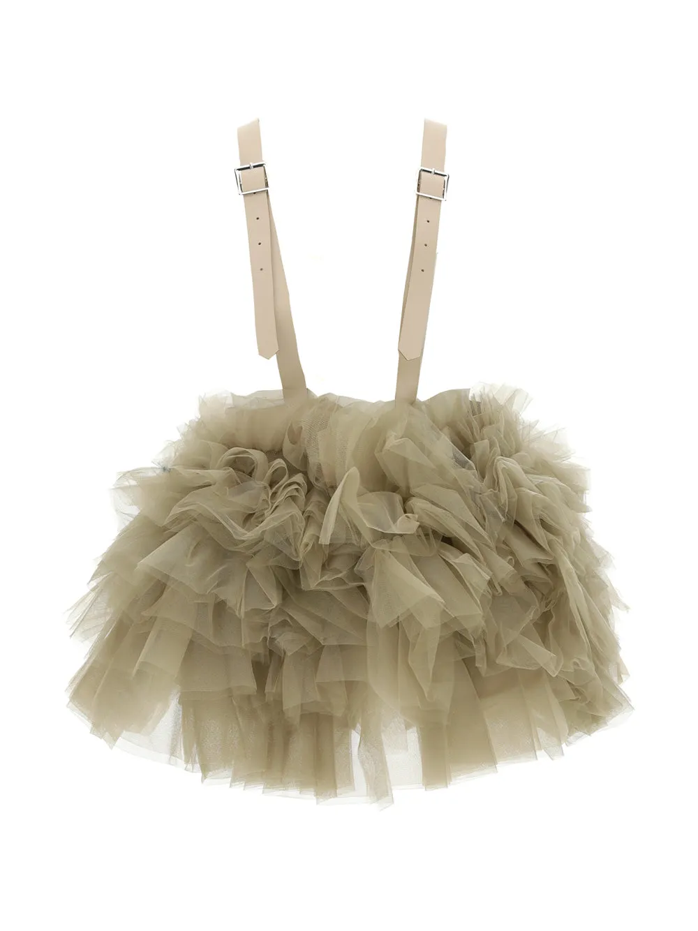 Comme des Garçons Noir Kei Ninomiya Crossover Strap Ruffled Tulle Top