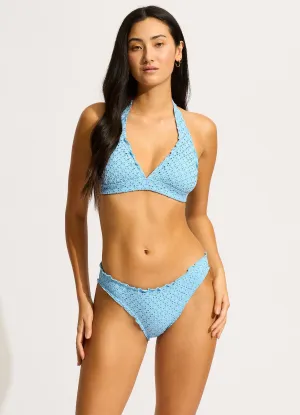 Daydreamer Multi Fit Longline Triangle Bikini Top  - Powder Blue