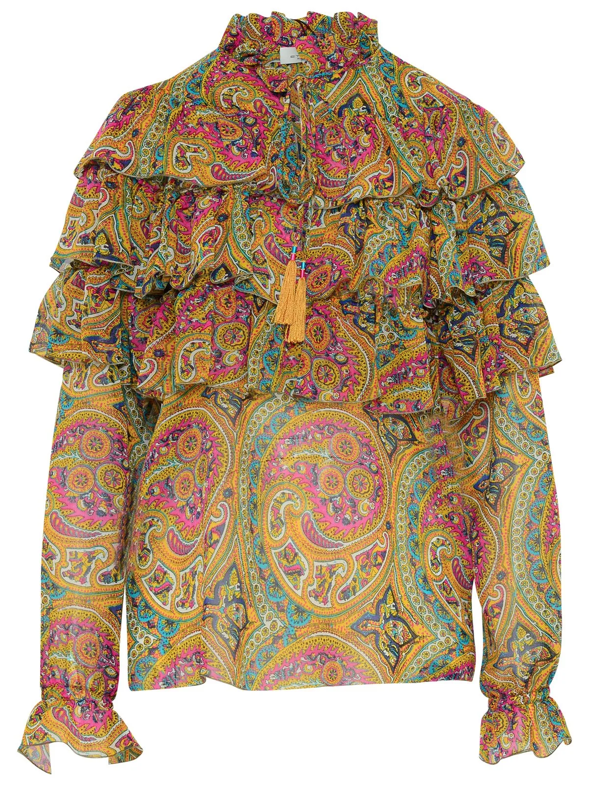Etro Graphic Print Ruffled Blouse