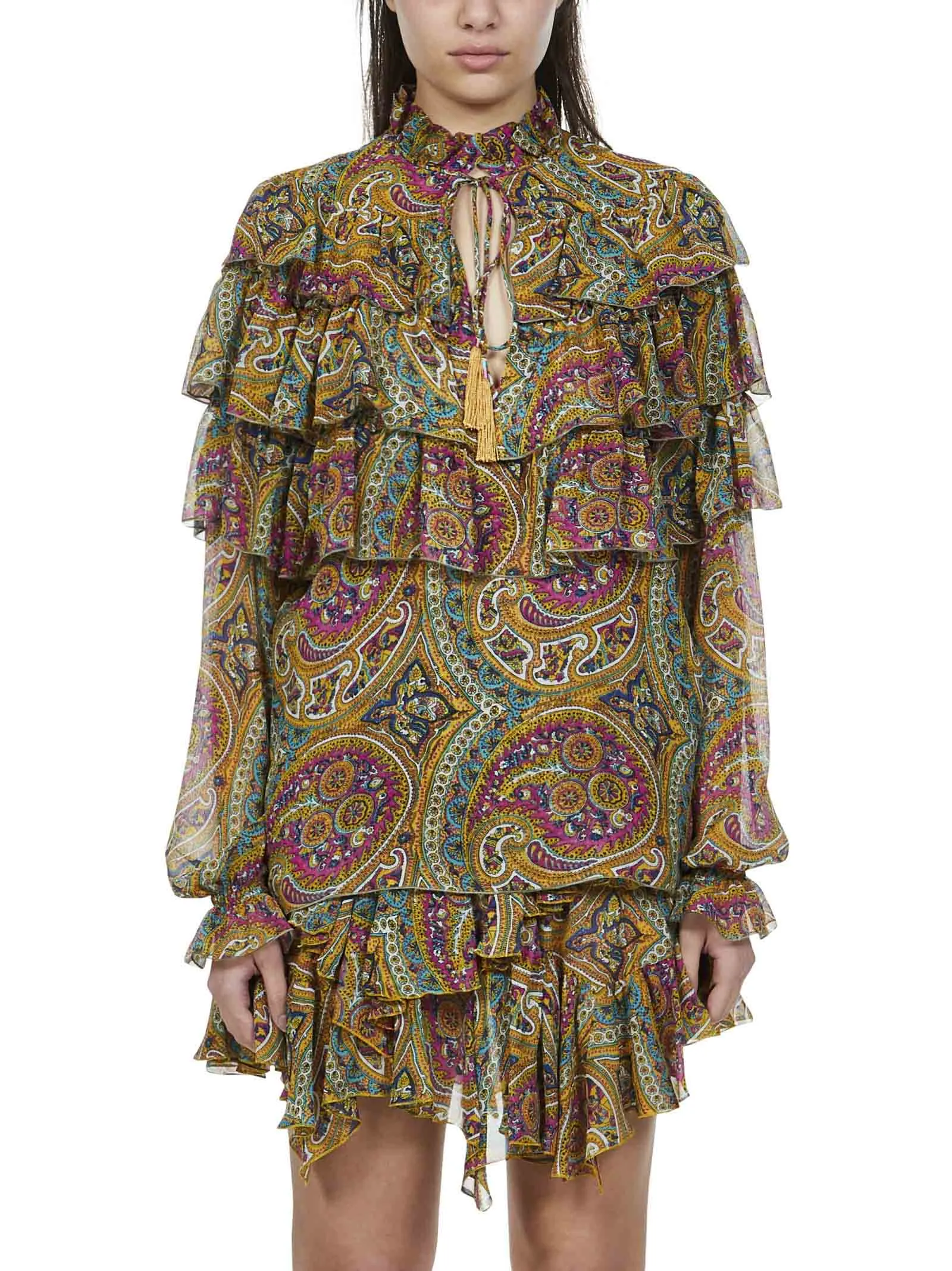 Etro Graphic Print Ruffled Blouse