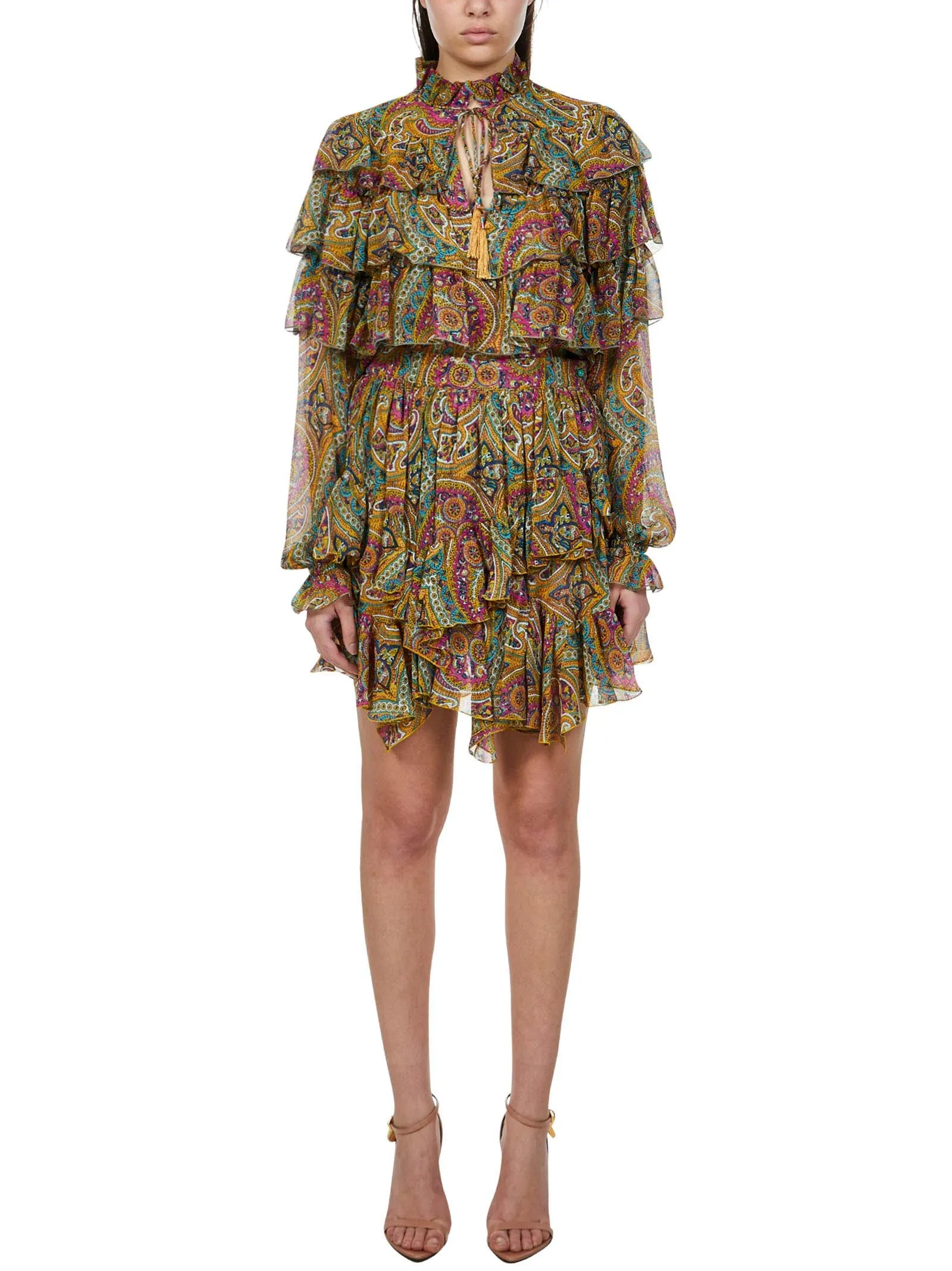 Etro Graphic Print Ruffled Blouse