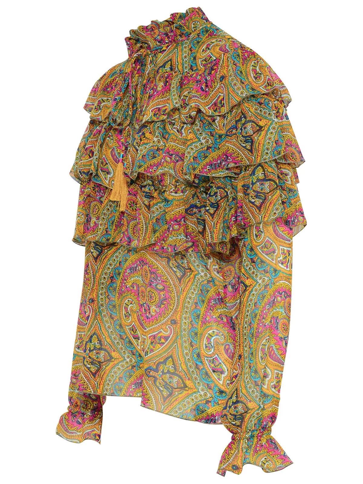 Etro Graphic Print Ruffled Blouse