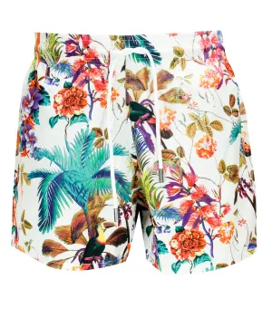 Etro Logo Patch Tropical Print Swim Shorts