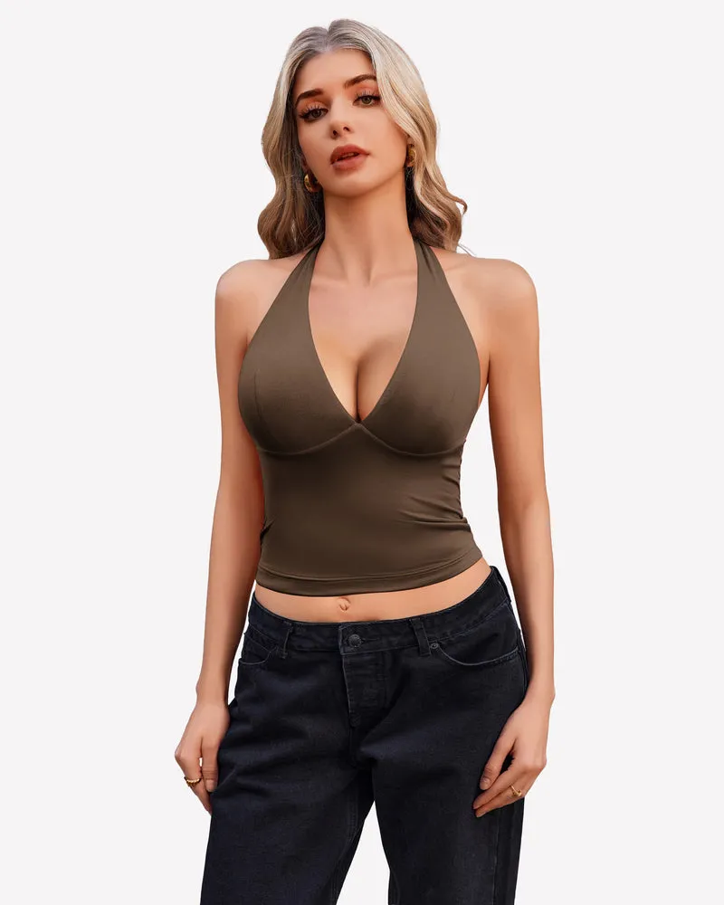 Halter Crop Top Going Out Tank Crop Top