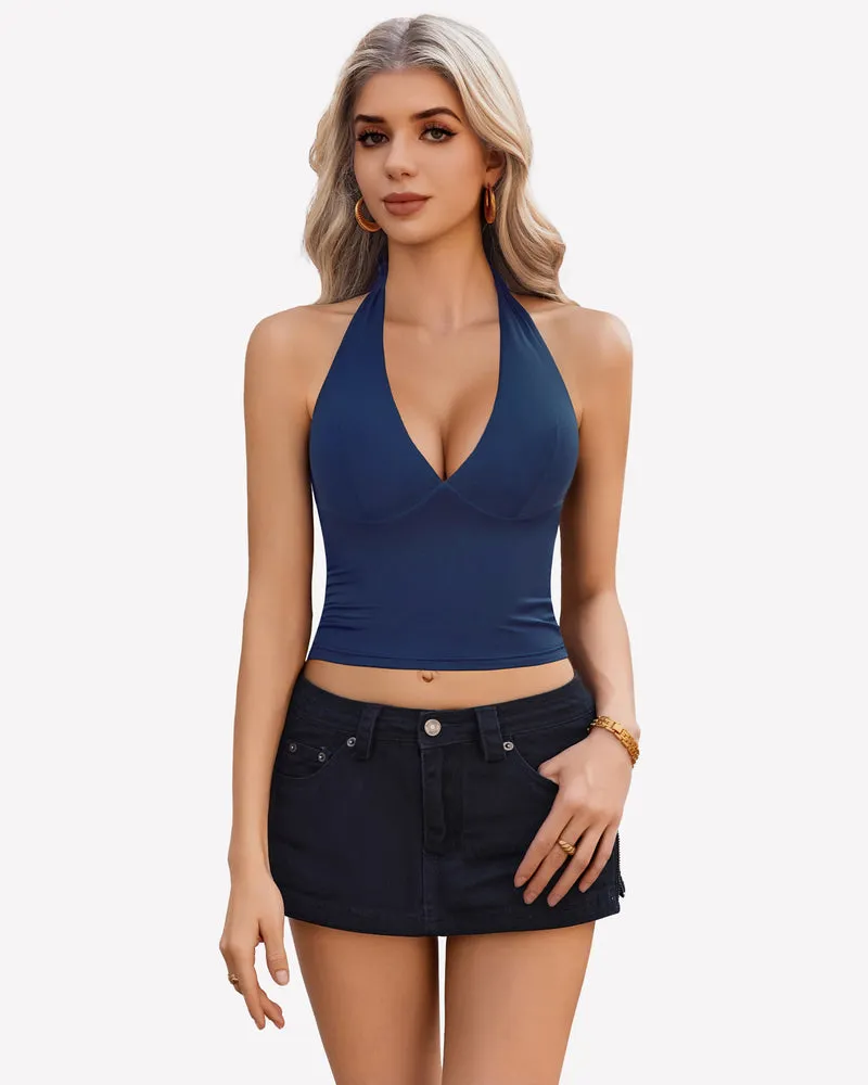 Halter Crop Top Going Out Tank Crop Top