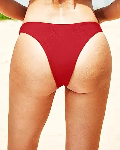 High Cut Bikini Bottom Brazilian Cut Swim Bottom