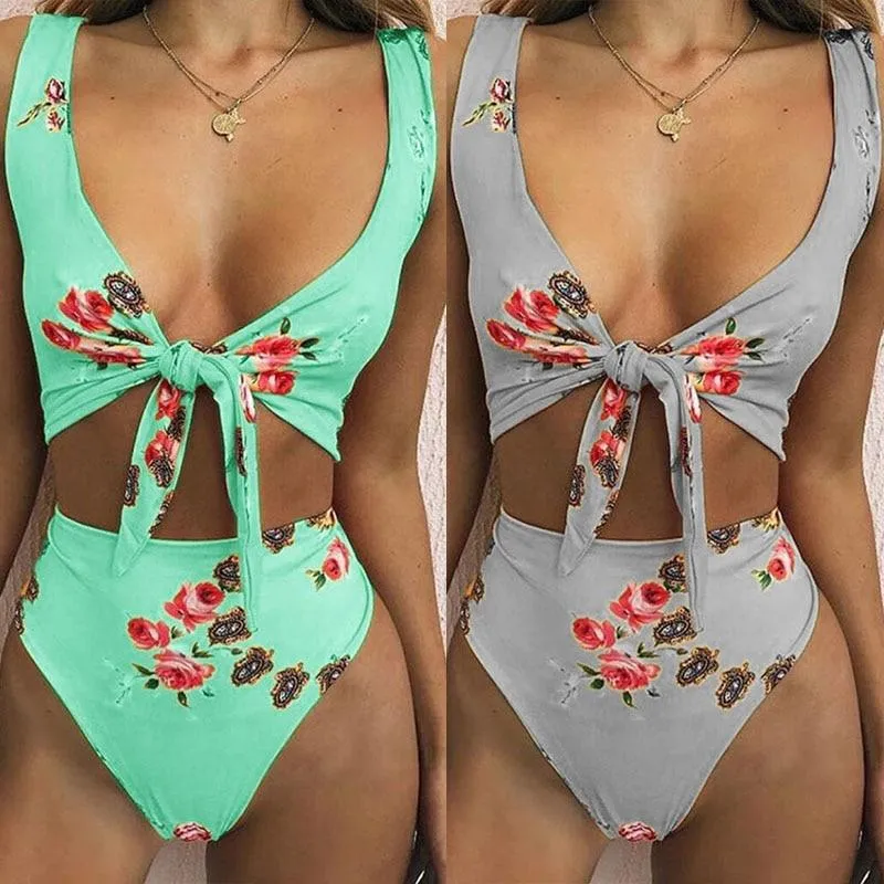 High Waist Swimsuit C4B New Sexy Print Bikinis Women Swimwear Push Up Bathing Suit Swim Summer Beach Wear Brazilian Bikini Set