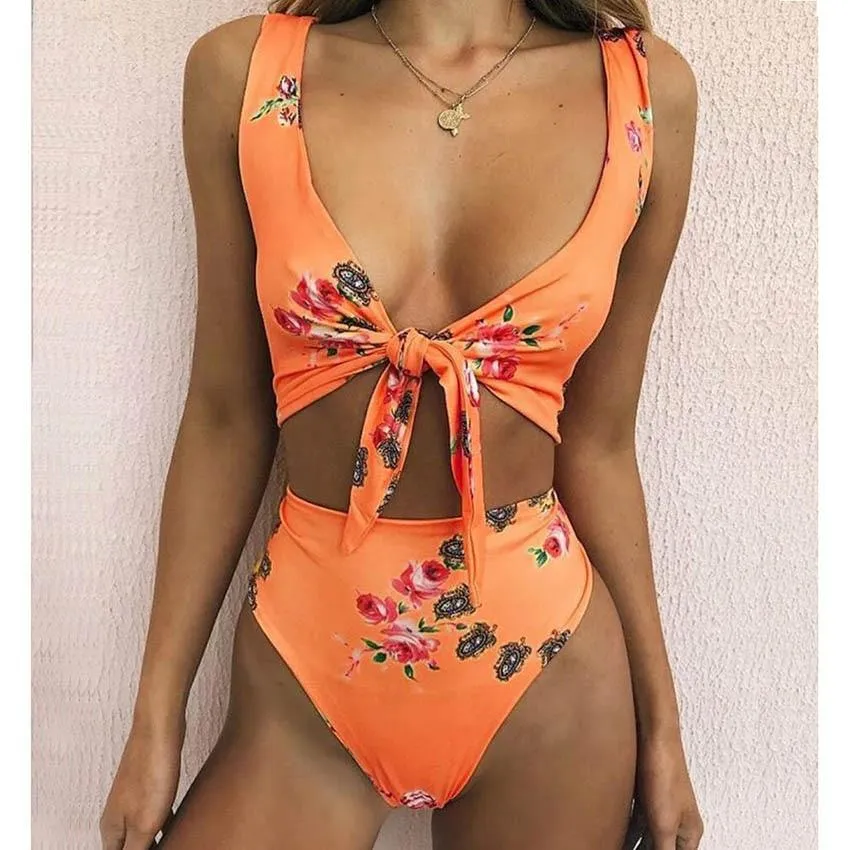 High Waist Swimsuit C4B New Sexy Print Bikinis Women Swimwear Push Up Bathing Suit Swim Summer Beach Wear Brazilian Bikini Set