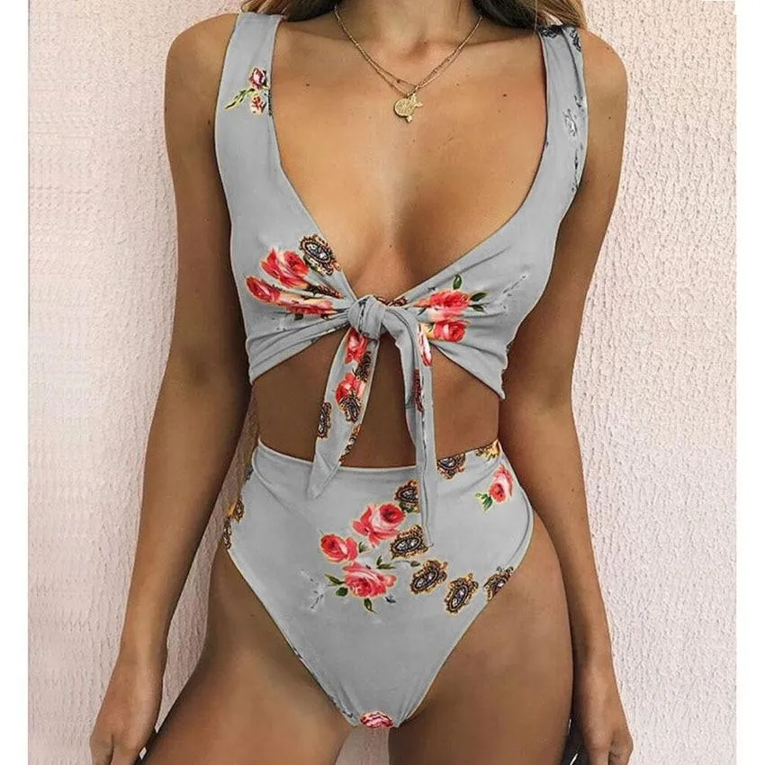 High Waist Swimsuit C4B New Sexy Print Bikinis Women Swimwear Push Up Bathing Suit Swim Summer Beach Wear Brazilian Bikini Set