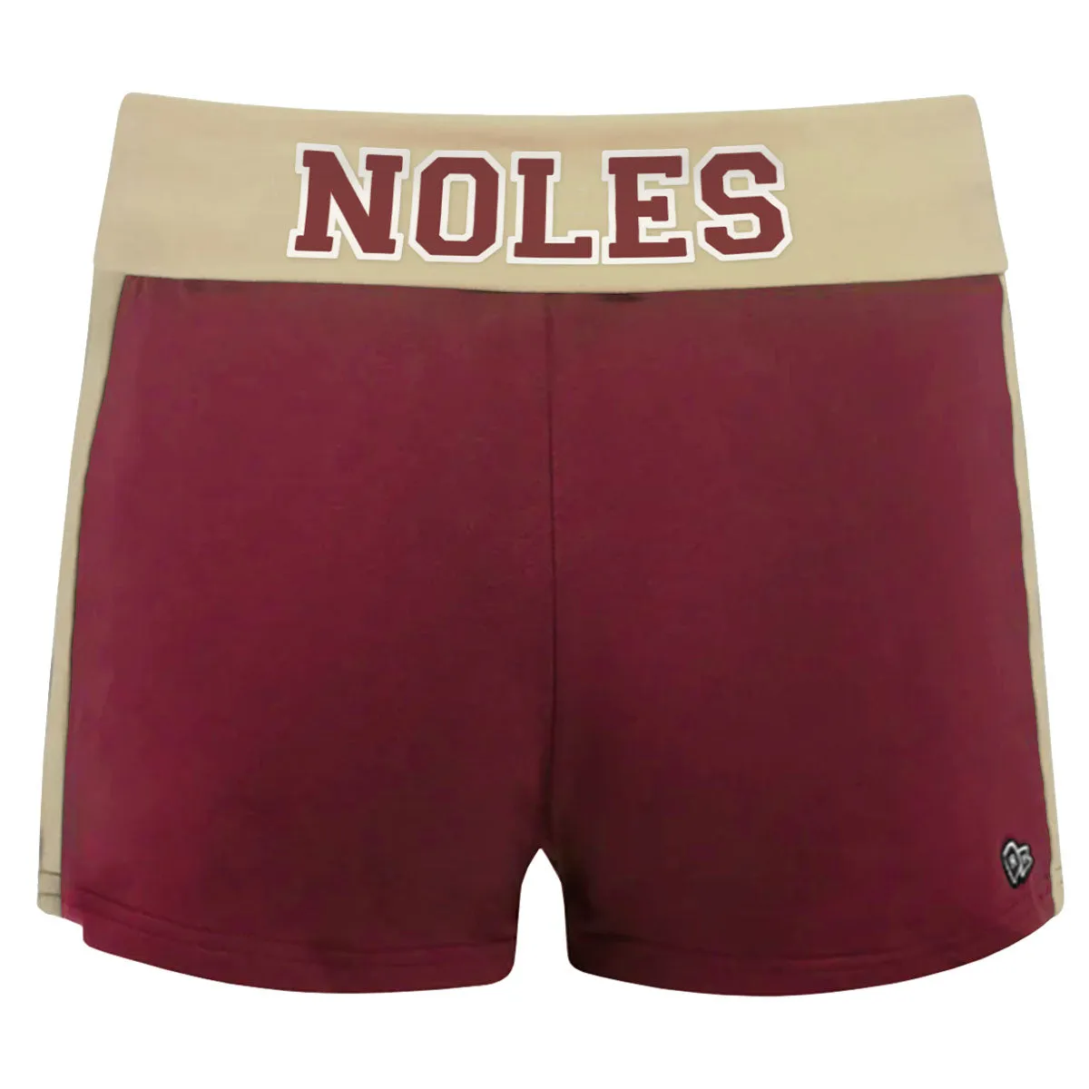 Hype & Vice Women's Noles Foldover Shorts - Garnet/Gold