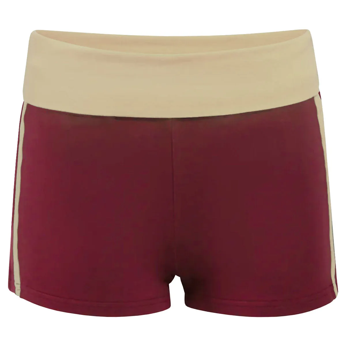 Hype & Vice Women's Noles Foldover Shorts - Garnet/Gold