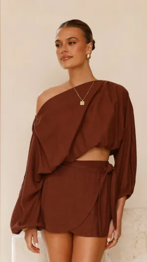 Ilara Wrap Skort - Chocolate