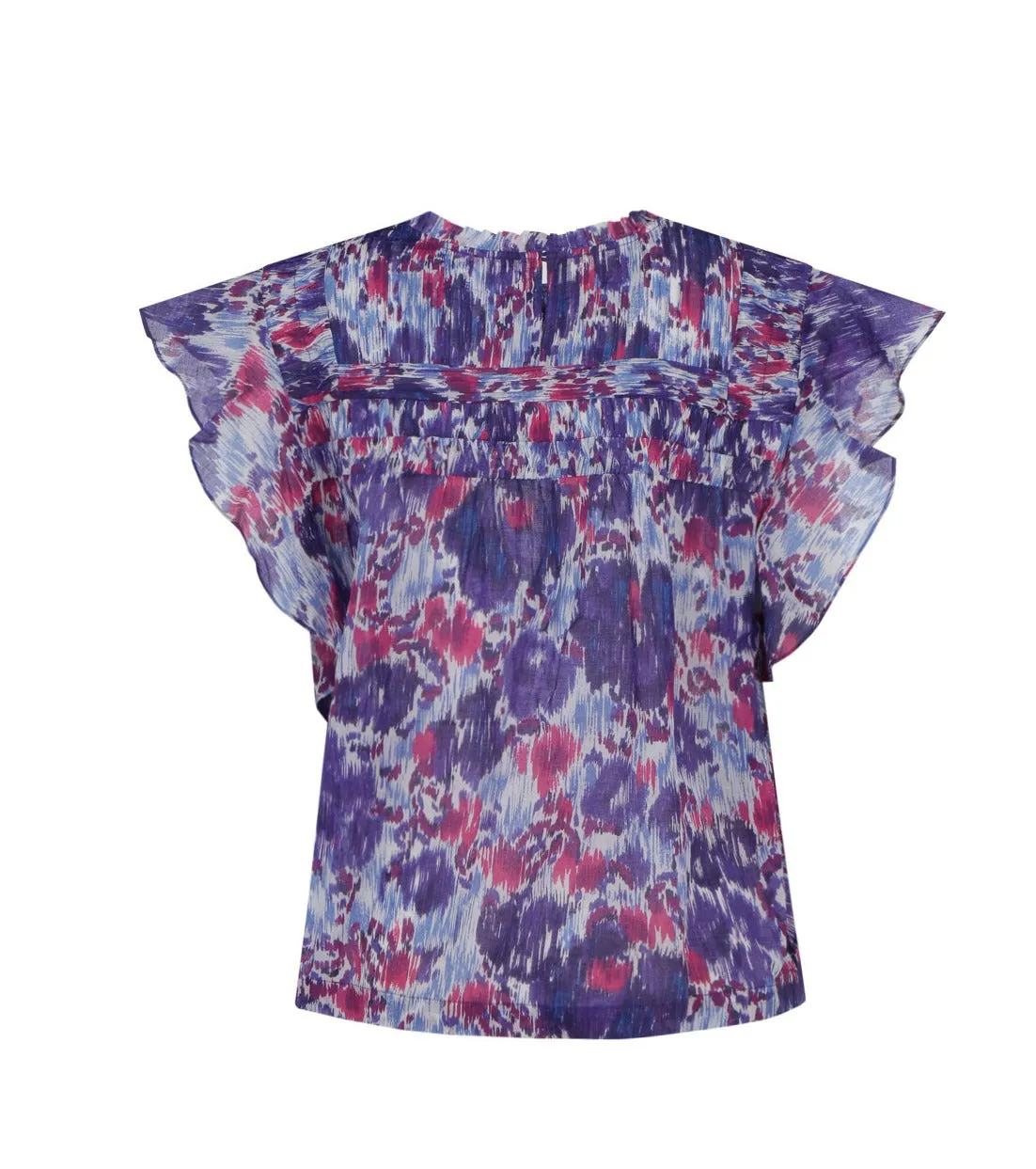Isabel Marant Étoile Graphic-Print Sleeveless Ruffled Blouse