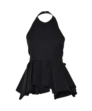 Jil Sander Halter-Neck Ruffled Sleeveless Top