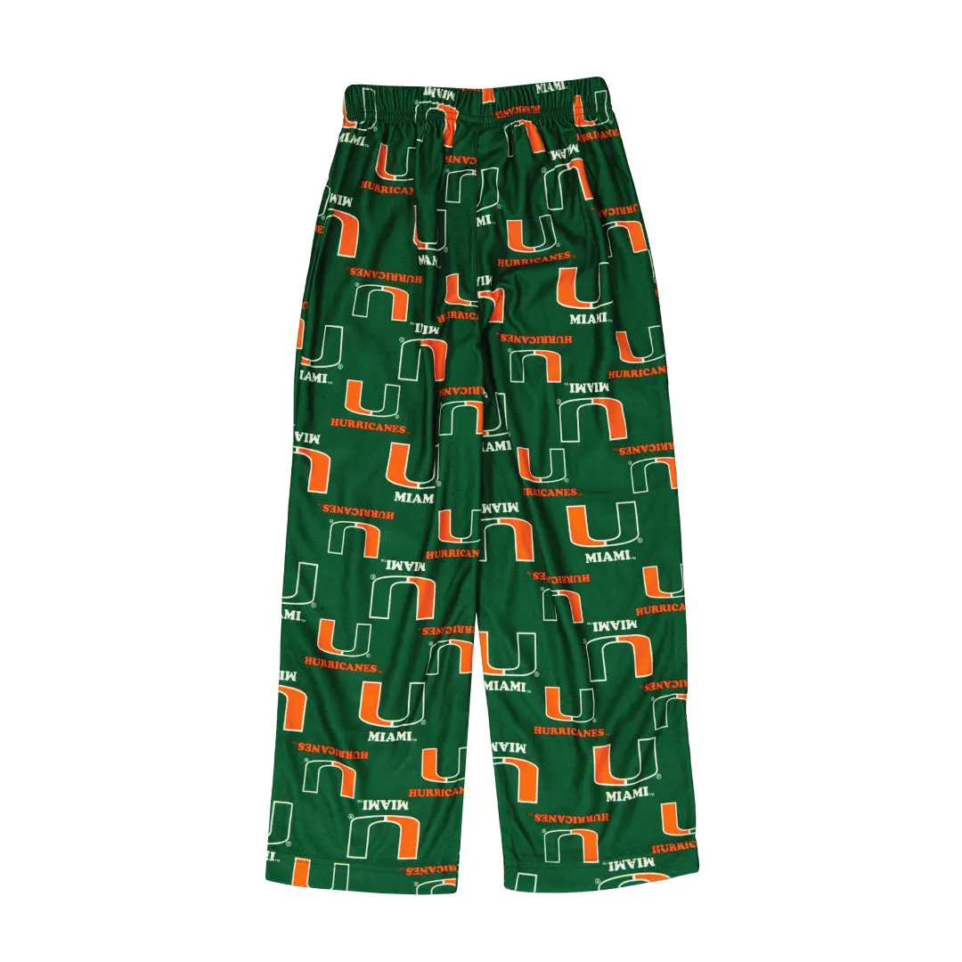 Kids' Miami Hurricanes Printed Pant (K46LF4 57N)