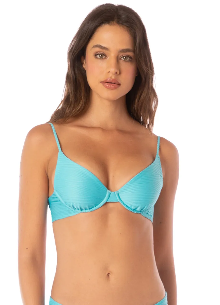 Maaji Sea Blue Dainty Unmolded Underwire Bikini Top
