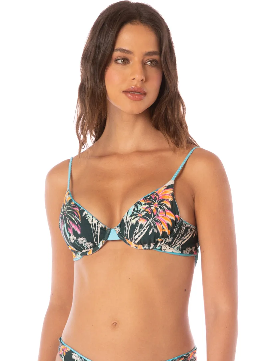 Maaji Sea Blue Dainty Unmolded Underwire Bikini Top