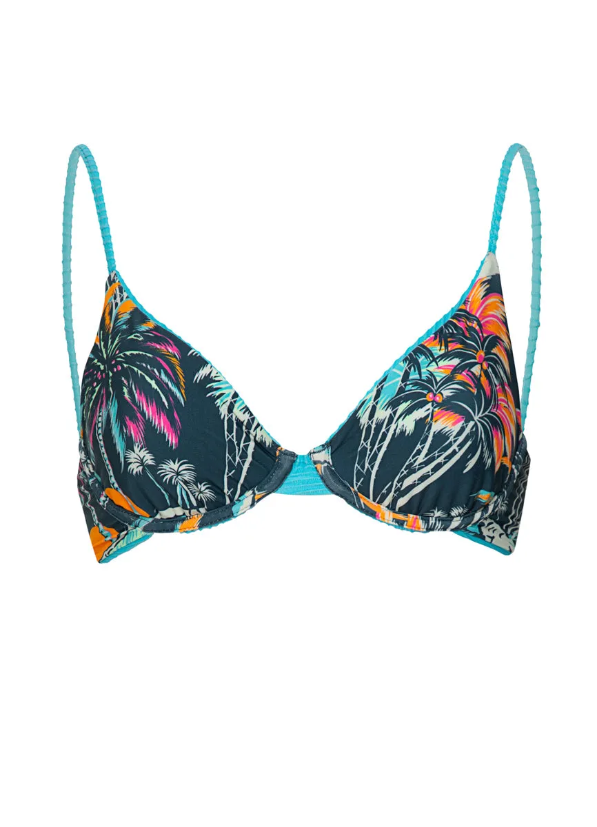 Maaji Sea Blue Dainty Unmolded Underwire Bikini Top