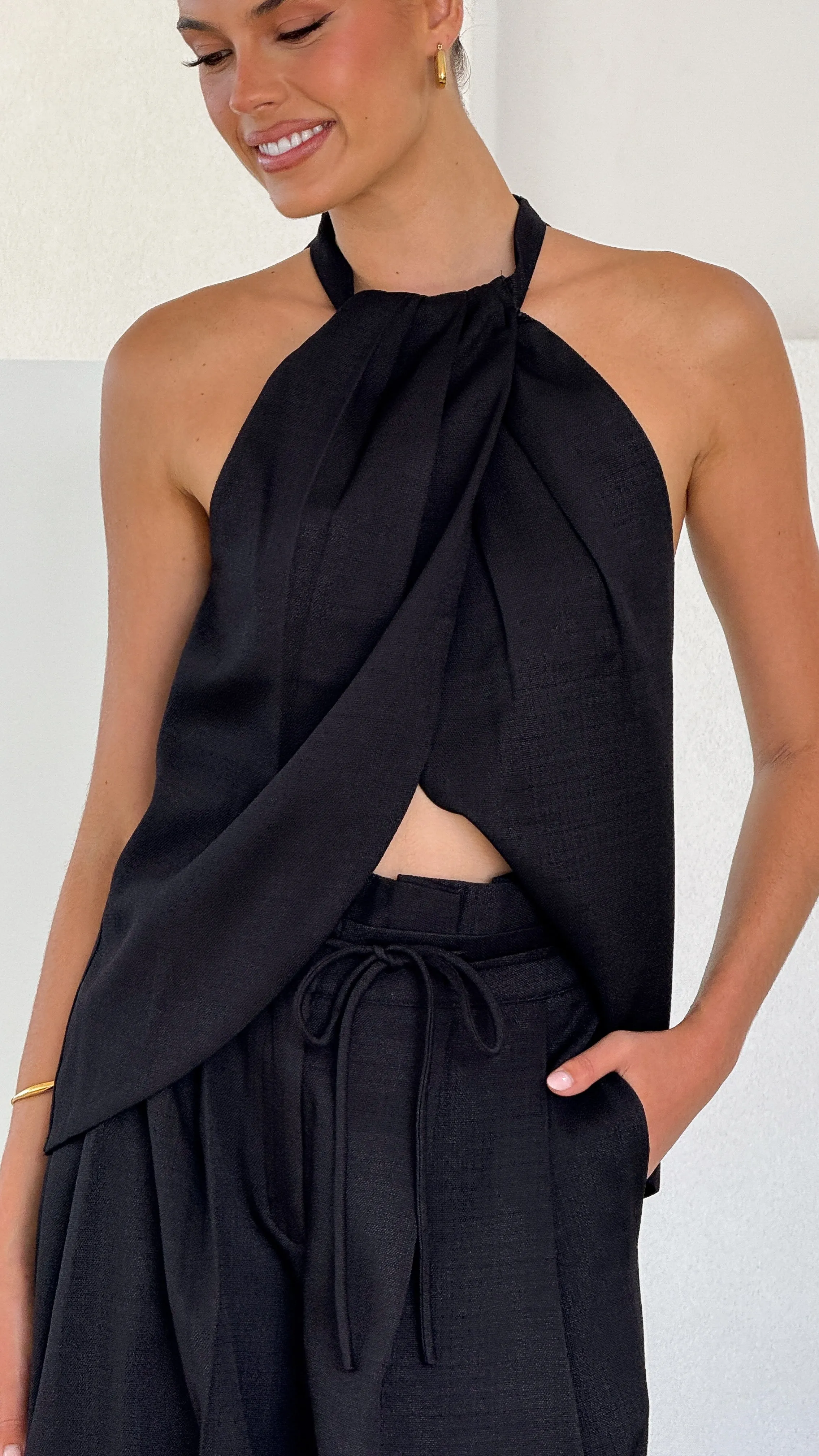 Melinda Halter Top - Black