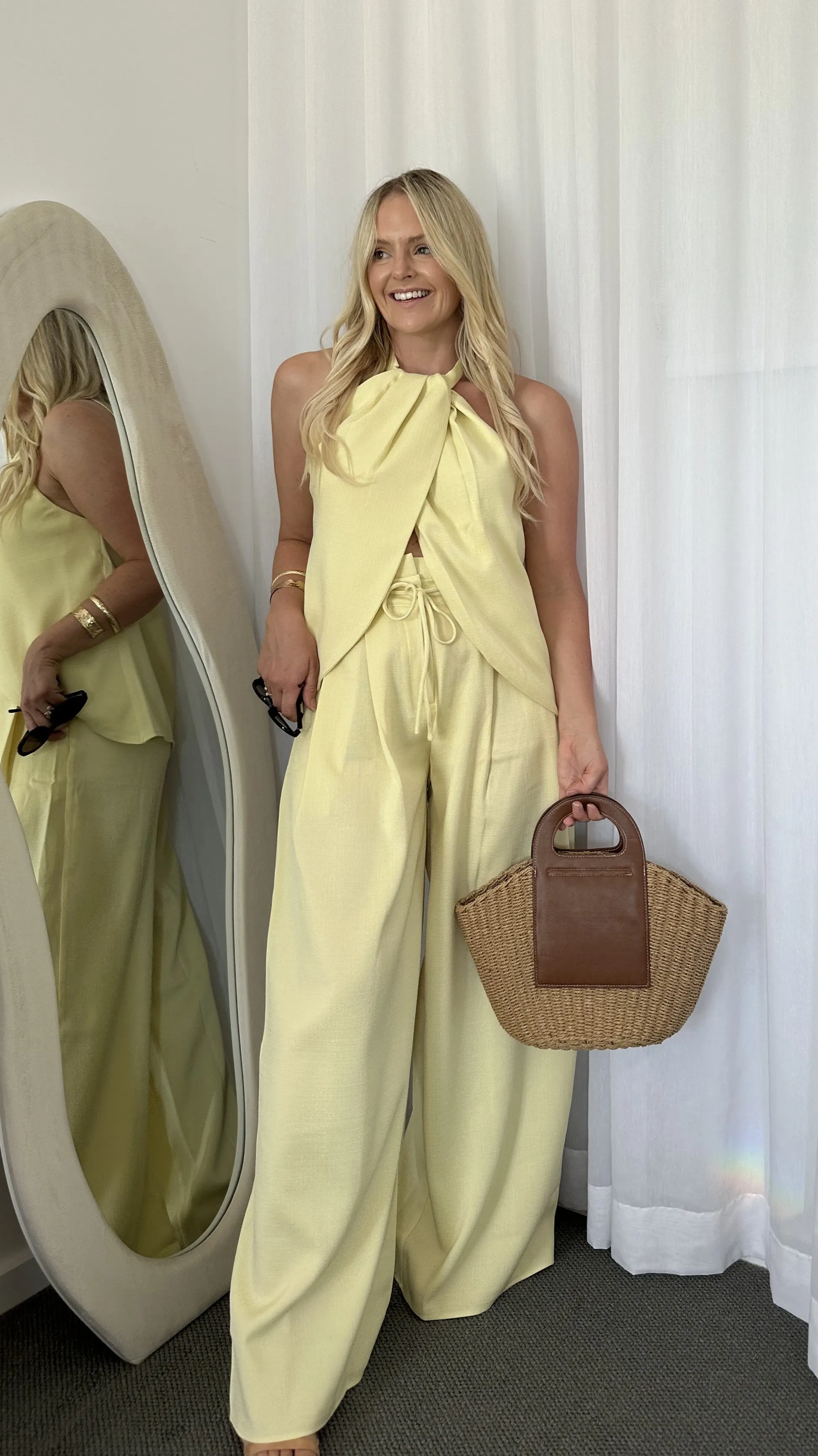 Melinda Halter Top - Soft Yellow