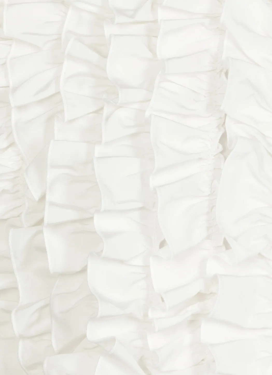 MSGM Ruffled Cropped Short-Sleeved Shirt