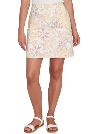 Petite Peachy Keen Floral Skort
