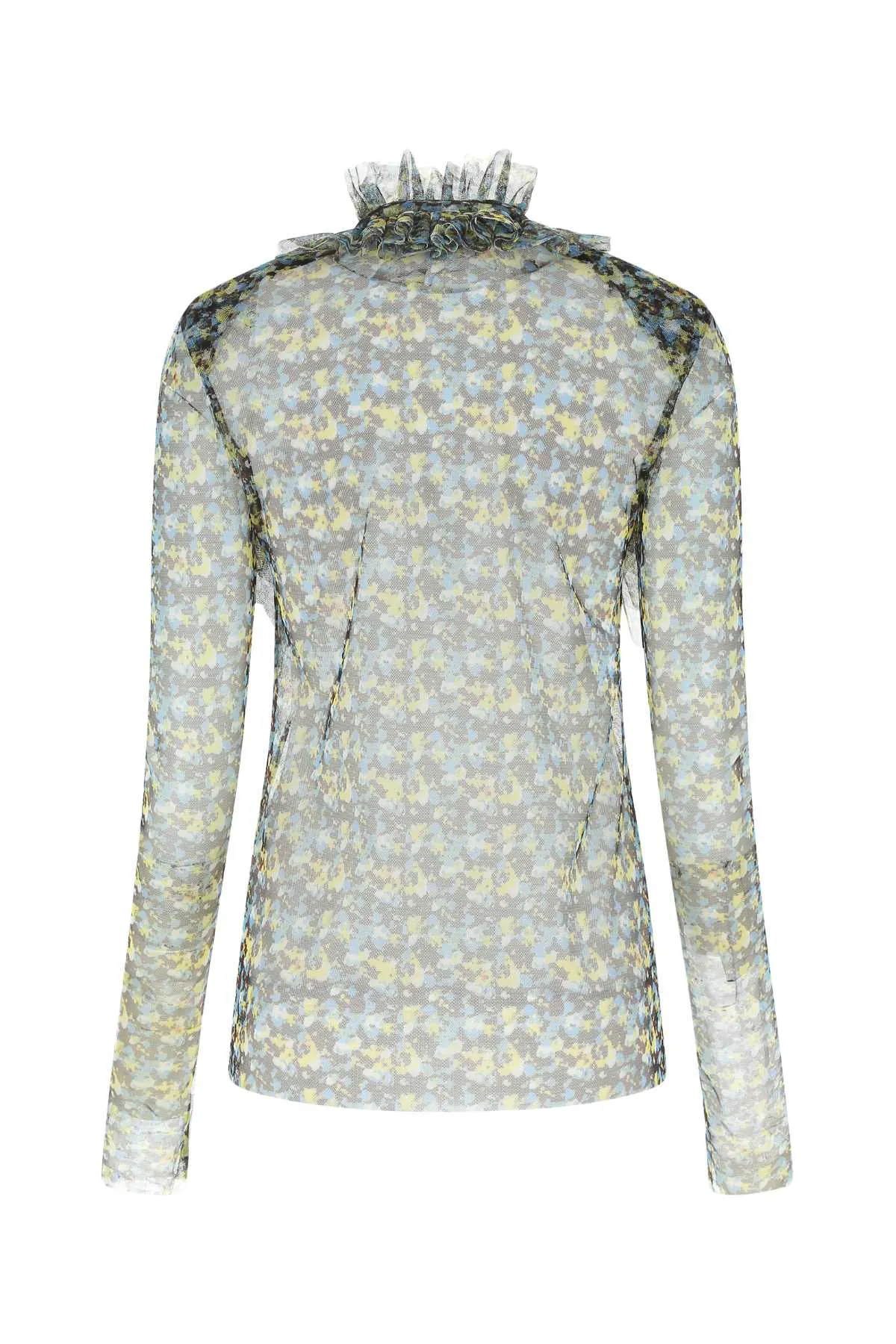 Philosophy Di Lorenzo Serafini Abstract Print Ruffled Blouse