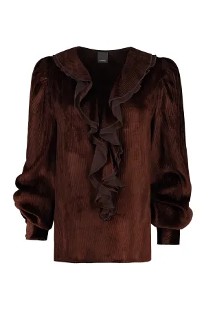 Pinko Long Sleeved Ruffled Blouse