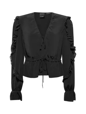 Pinko Ruffled V-Neck Top
